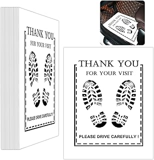 Auto Papier Fußmatten 50 Stück weiß Einweg-Auto-Fußmatten 50 x 40 cm Kraftpapier Fahrzeug Bod…