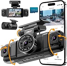 IIWEY N5 Dashcam 4-Kanal 360° Kamera für Auto – 1080P Front, Hinten, Innen, Seiten – Nachts…