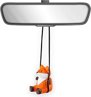 VIPbuy 100% handgefertigte schwingende Fuchs-Autodekoration aus Holz – niedliche, handgeschnitz…