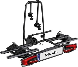 Owen Fahrradträger Anhängerkupplung für 2 Fahrräder & E-Bikes (60 kg) – Abklappbar, Abschli…