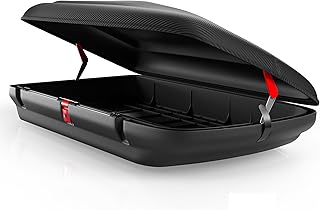 Dachbox Auto VDP-BA320 – Dachkoffer für Auto 320l – Autobox Dach im Carbonlook – Roof Box Autoda…