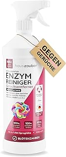 hauszauber – Enzymreiniger [STARKER GERUCHSENTFERNER] 1000 ml – Gegen Katzenurin, Nikotin, Tierge…