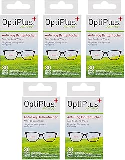 OptiPlus Anti-Fog Brillen-Reinigungstücher – 150 Stück schonend & gründliche Reinigung Ihrer B…