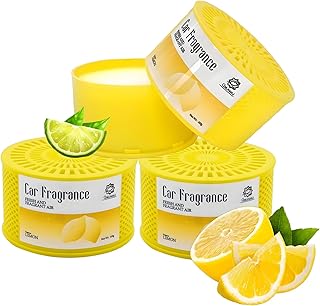 AutoDuft Lufterfrischer Set für Auto und Zuhause, Geschenkbox mit 3er-Pack Zitronen Car Scents-a…