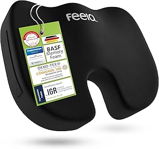 feela.® Orthopädisches Sitzkissen [3 Härtegrade] TESTSIEGER – Ergonomisches Sitzkissen für …
