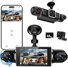360° Dashcam Auto Vorne Hinten 4 Kanal Dash Cam Auto Kamera FHD 4K+1080Px3,4×140° Weitwinkel,W…