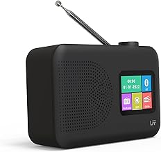 LFF Digitalradio DAB, kleines digitales UKW-Radio mit DAB+ und Bluetooth, Farbanzeige, Batterie- …