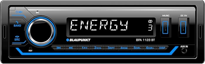 Blaupunkt BPA 1123 BT, 1-DIN Autoradio, Bluetooth, USB, Aux-Eingang, Sub-Out, Multicolour, 4x50Wa…