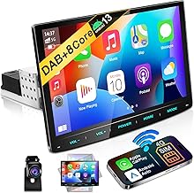 URVOLAX Android 13 Autoradio mit Bildschirm, 10.1 Zoll Wireless CarPlay Apple Android Auto Navi D…