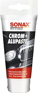 SONAX Chrom+AluPaste (75 ml) poliermittelhaltige Pflegepaste zur Beseitigung von Korrosion, angel…