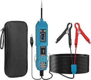 EYPINS Spannungsprüfer KFZ 6–36V DC Digital Prüflampe mit Krokodilklemme, 4,5m Kabel, LED Anz…