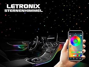 RGB LED Auto Sternenhimmel Sterne Lichtleiter Himmel Ambientebeleuchtung mit App Steuerung (6er S…