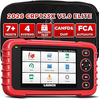 LAUNCH CRP123X V3.0 Diagnosegerät Profi OBD2 Scanner für alle Autos & Marken – 4-System-Diagnos…