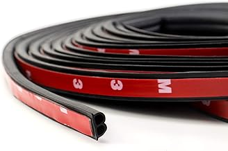 QWORK® 2 Rollen 5M Auto Tür Gummidichtung, B-förmig Autotür-Kantenschutz Selbstklebend Gummid…