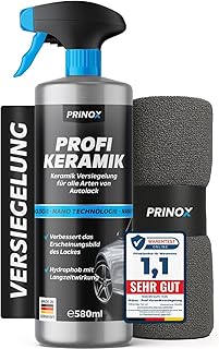 Prinox Profi Keramikversiegelung Auto Set 550 ml inkl. Mikrofasertuch – Keramik Versiegelung für…