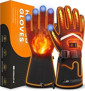 Beheizbare Handschuhe für Herren Damen, Wiederaufladbare Beheizte Handschuhe 3200mAh mit Touchsc…