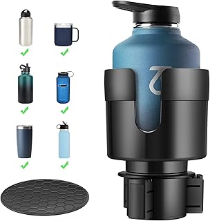 TYKOR Auto Getränkehalter, Becherhalter Auto mit Verstellbarer Basis, flaschenhalter Auto Kompat…