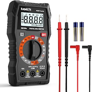 KAIWEETS Digital Multimeter 4000 Counts mit NCV – Für AC/DC Spannung, Strom, Widerstand, Diode…