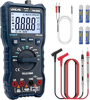 Multimeter mit 6000 Zählungen, True RMS Auto-Ranging Digital,VENLAB Strommessgerät Voltmeter, M…