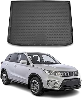 OMAC Kofferraummatte Kofferraumwanne kompatibel mit Suzuki Vitara 2015-2024 Gummi TPE Schwarz
