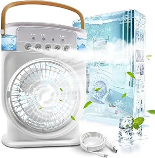 Mobile Klimaanlage Leise 4 in 1, Luftkühler Mini mit Akku, Klimagerät Mobil ohne Abluftschlauch…