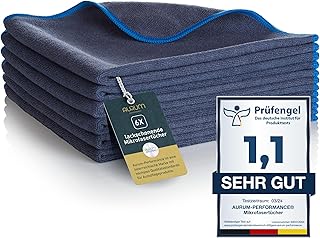 Aurum-Performance® 6er Set Auto Mikrofasertücher 400GSM – Autopflege Poliertuch fusselfrei & Ex…