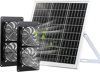 SUNYIMA Solar Ventilator, IP65 Wetterfester Solar Lüfter mit 20W Solarpanel und DC 4 ventilator …
