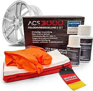 ACS3000 Felgenversiegelung Set. 5 Jahre Hochglanz und Schutz vor Salz, Bremsstaub und Verschmutzu…