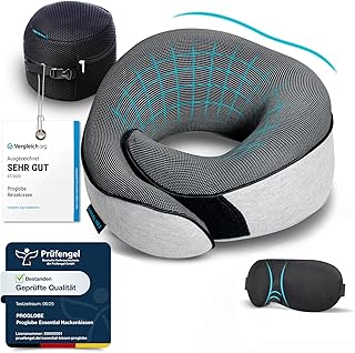Proglobe Nackenkissen Flugzeug, Reisekissen 100% Memory Foam, Orthopädisches Nackenhörnchen, Id…