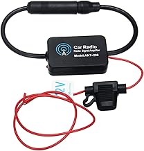 WANGCL Autoradio-Signalverstärker, universal, schwarz, 12 V, Autoradioantenne, Signalempfang, Ve…
