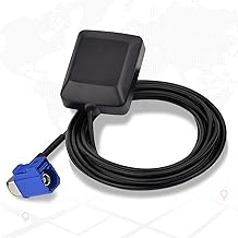 Eightwood GPS Antenne Fakra C Adapter Right Angle mit 3 Meter Auto GPS Aktiv Antenne Kompatibel m…