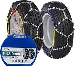 KNS 120 9mm Schneeketten für PKW Reifen 195/55/20, sichere Traktion auf EIS und Schnee, Rautenmu…