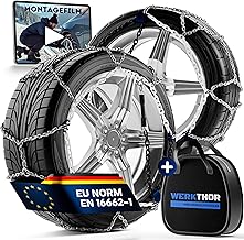 WERKTHOR 2x Schneeketten – Zugelassen für PKW – Optimaler Grip & Einfache Montage – Aus ro…