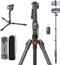 XXZU 191cm Stativ Kamera, Handy Stativ mit Fernauslöser, Leichtes Aluminum Stativ für Smartphon…