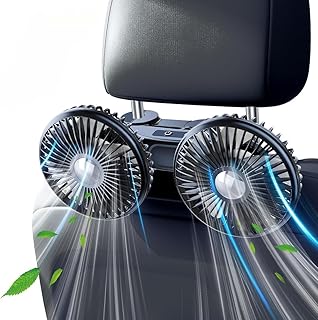 Auto Ventilator für Rücksitz, Rücksitzventilatoren, Verstellbare Doppelkopf USB Kühlungs Luft…