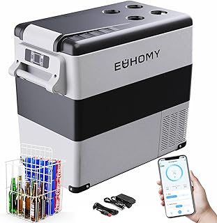 EUHOMY Kompressor Kühlbox 49.4L, Kühlbox Auto Kompressor mit 12/24V DC & 240V AC, tragbarer Kü…