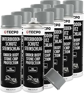 TECPO 10x Unterbodenschutz Steinschlag Spray, 500ml UBS Auto Kfz Unterboden Versiegelung Überlac…