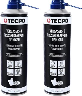 TECPO Vergaser- und Drosselklappenreiniger 2x 500ml Lösemittel AGR Ventil Reiniger Carburetor Cl…