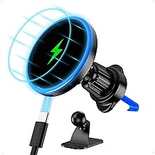 Magsafe Autohalterung, mit Kabellose Kfz-Ladefunktion 15W, handyhalterung auto, 360°,handyhalter…
