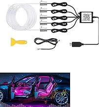 5 IN 1 Auto Ambientebeleuchtung, RGB LED Innenbeleuchtung Streifenlichter 600cm mit 16 Millionen …