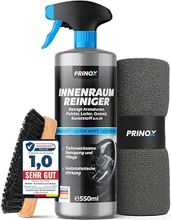 PRINOX Profi Auto Innenraum Reiniger Set 500ml – Cockpitpflege für die Innen Reinigung von Kunst…