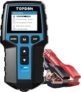 Autobatterie Tester 12V 24V, TOPDON BT200 batterietester kfz 100-2000CCA batterie tester auto fü…