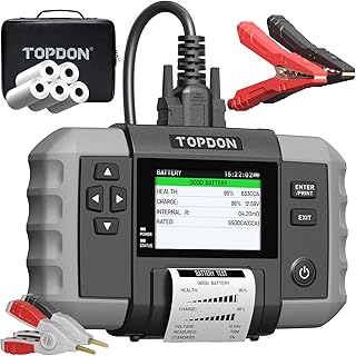 TOPDON BT600 Plus Batterietester KFZ, Autobatterie Tester für 6V/12V/24V Batterien, 12V/24V Star…