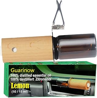 Nachfüllbarer Auto ätherisches Öl Diffusor mit Zitronenöl (10ml) 1-Set, 30 Tage Ventilation C…