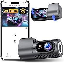 4K Dashcam Auto Vorne mit 5Ghz Wi-Fi, 360° Drehbar, 24/7 Parküberwachung | Mini Auto Kamera mit…