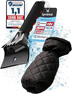 LYVANAS Eiskratzer Auto mit Handschuh TESTSIEGER 2026* mit 100% Komfort | “Eismonster” Profi …