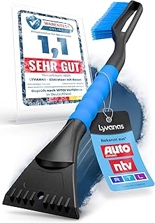 LYVANAS Eiskratzer Auto mit Besen TESTSIEGER 2026* – schnell & stark | Ergonomischer Profi Schnee…