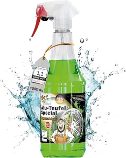 TUGA Chemie Alu-Teufel Spezial Felgenreiniger Grün, 1 L, Wirkindikator | Profi Felgenreinigung v…
