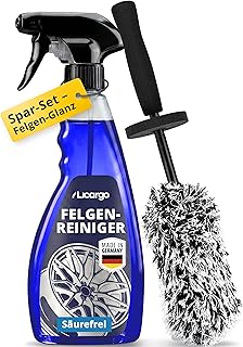 LICARGO Felgenreiniger Set mit Bürste – Säurefreier Alufelgen Reiniger 750 ml mit Wirkindikat…