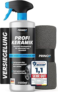 Prinox Profi Keramikversiegelung Auto Set 550 ml inkl. Mikrofasertuch – Keramik Versiegelung für…